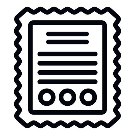 Best warranty icon outline vector. Certificate card 20088054 Vector Art