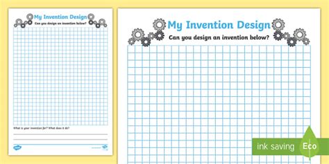 Invention Design Sheets Profesor Hizo Twinkl