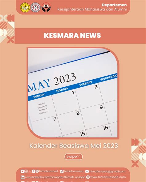 Himafi Unsoed On Twitter KALENDER BEASISWA BULANAN Hallo KM MIPA