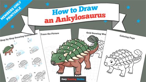 How To Draw An Ankylosaurus Really Easy Drawing Tutorial