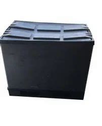 Gray Plastic FLC Foldable Pallet Box For Storage Capacity 50 Kg At