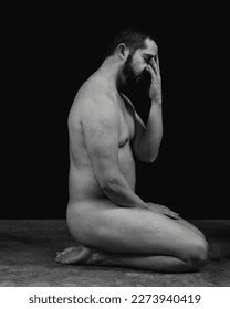 Naked Male Model Yoga Pose Isolated Stock Photo Shutterstock