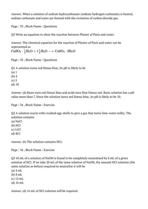 Ncert Solutions Class 10 Science Chapter 2 Acids Bases And Salts