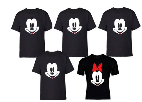 Camisetas Mickey Minnie Tal Família Pai Mae Filho Filha C 5