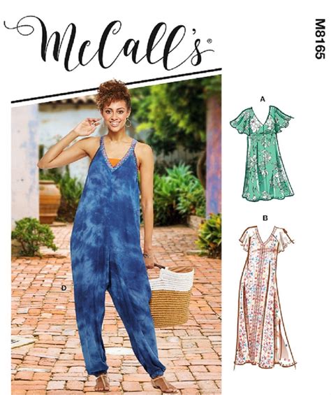 Sewing Pattern Loose Fit V Neck Jumpsuit Pattern Loose Fit Etsy