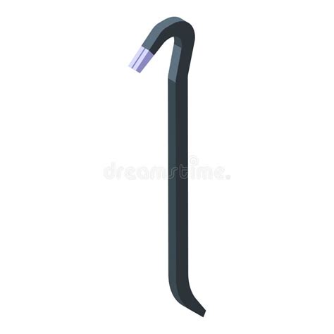 Work Crowbar Icon Outline Vector Bar Tool Stock Illustration