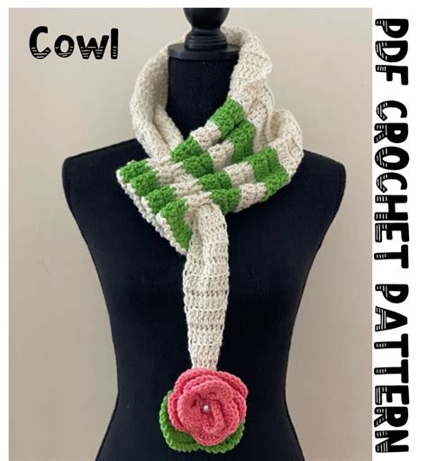 Keyhole Scarf Crochet PATTERN Scarf Gift for Her Small Crochet Scarf ...