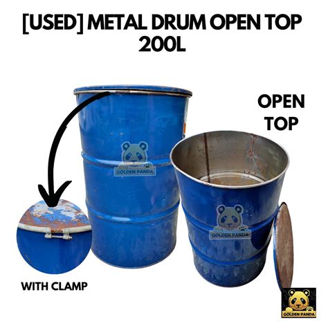Used Open Top Steel Drum 200ltong Besimetal Barrel200l Tong Drum