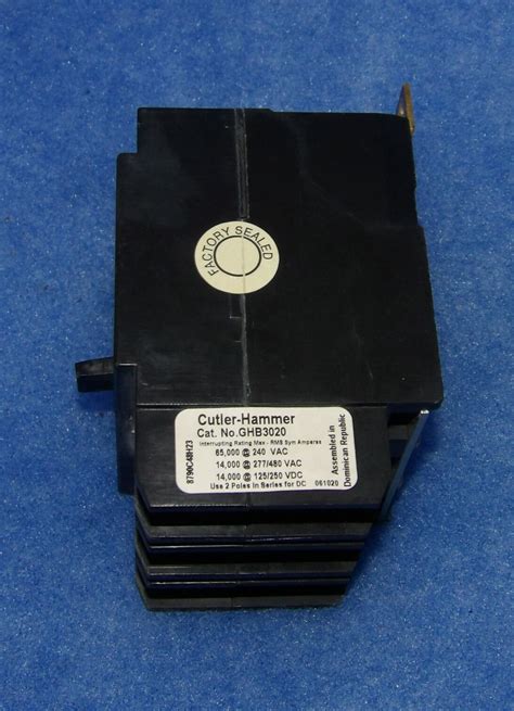 CUTLER-HAMMER CIRCUIT BREAKER GHB3020 20A 240V 3P +1 Year Warranty ...