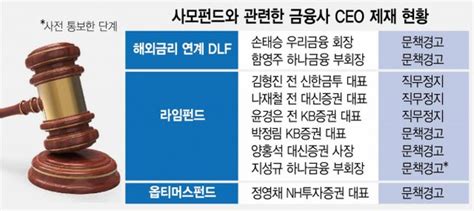 금감원 손태승 Dlf 사태 1심 패소에 항소 결정 네이트 뉴스