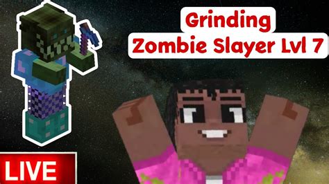 Craftersmc Skyblock Grinding For Zombie Slayers Youtube