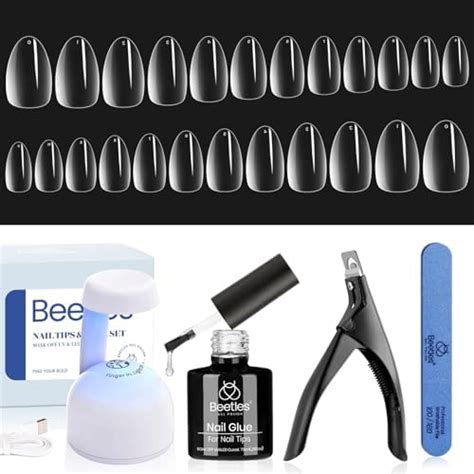 Amazon Beetles Gel Nail Polish Kit With Uv Light W Led Nail Lamp Colors Nude Gray Pink