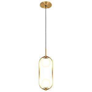 Luminária Pendente Duplo Minimalista Decoração Luxo Dourada Leroy Merlin