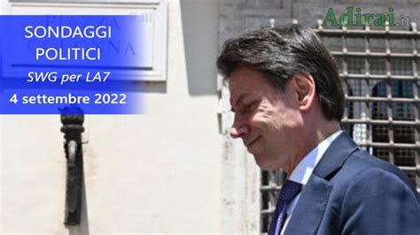 Ultimi Sondaggi Politici 4 Settembre 2022 Sondaggi SWG Per LA7