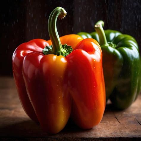 Premium Photo Bell Pepper Capsicum Sweet Pepper Fresh Raw Organic