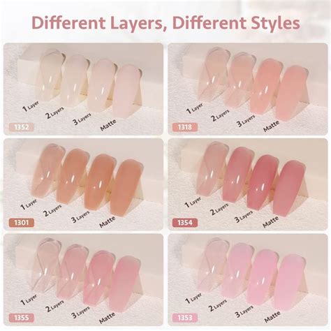 Gaoy Gel Nail Polish With U V Light Starter Kit Jelly Pink Nude Colors Set With Top Coat And