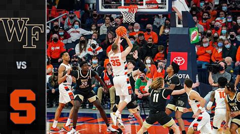 Wake Forest Vs Syracuse Mens Basketball Highlights 2021 22 Youtube