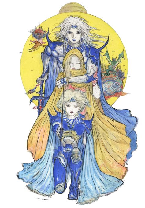 Cecil Rosa Ceodore Art Final Fantasy IV The After Years Art Gallery