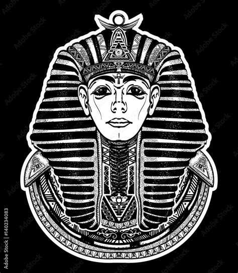 Pharaoh Tattoo Art Egypt Pharaoh Graphic T Shirt Design Great King