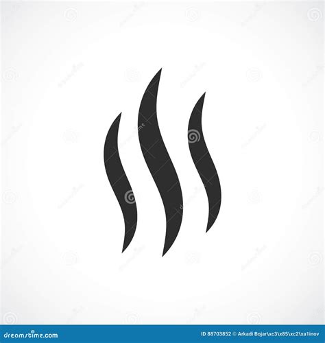 Smoke Hot Vector Icon Stock Vector Illustration Of Icons 88703852