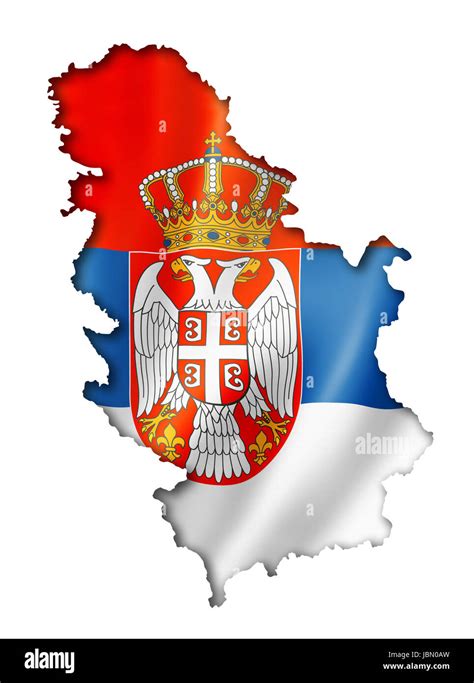 Serbia map flag hi-res stock photography and images - Alamy