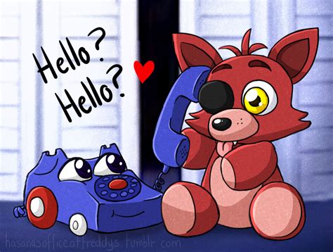 Purple Telephone And Teddy Foxy Five Nights At Freddys Fan Art