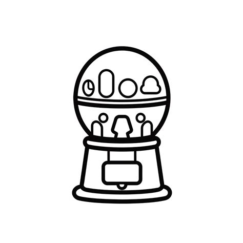 Candy Filled Gumball Machine Coloring Coloring Page