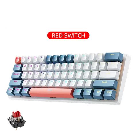 Compacte RGB Verlichte Mechanische Gaming Toetsenbord Met Hot Swappable Rode Schakelaars