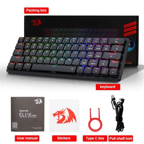 REDRAGON K624P ELISE PRO RGB 60% Wireless Gaming Mechanical Keyboard ...
