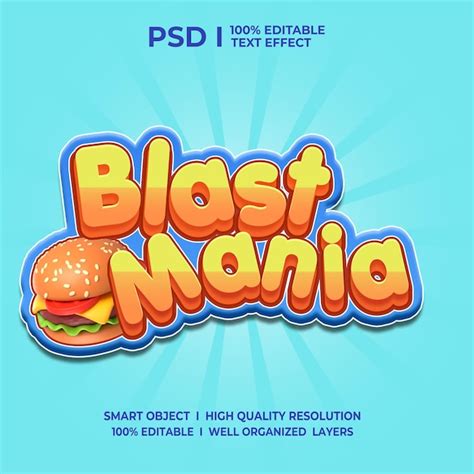 Premium Psd Psd Premium Casual Food Game Logo Psd D Text Effect