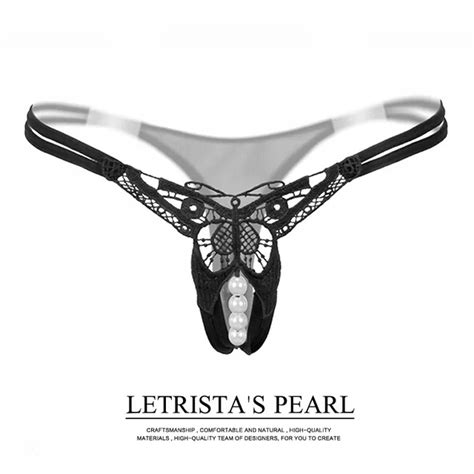 Butterfly Micro Mini Thong Tanga G String Sexy Lingerie Transparent Lace T Back Underwear