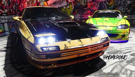 graffiti artist paints incredible initial  manga style art cars