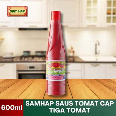 Jual Saos Tomat SAMHAP Cap Tiga Tomat Botol Plastik 600ML Shopee