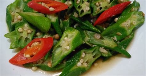 resep okra enak  sederhana ala rumahan cookpad