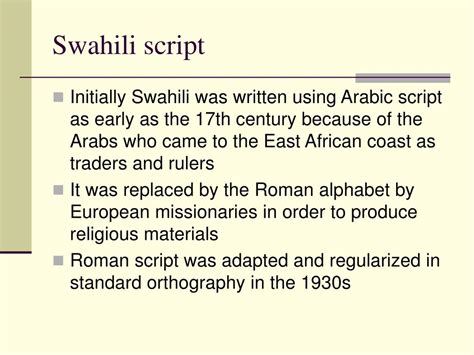 PPT Swahili Language And Cultures PowerPoint Presentation Free