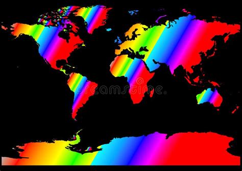 world map rainbow colors stock illustrations  world map rainbow