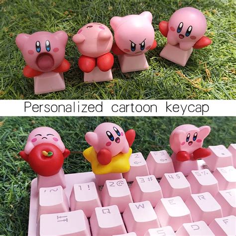 Mekanik Klavye Keycaps Sevimli Pembe Karikat R Pbt Klavye Aksesuarlar