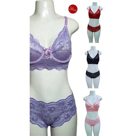 Lingerie Luxo Calcinha e Sutiã Sem Bojo Kit Conjuntos Shopee Brasil