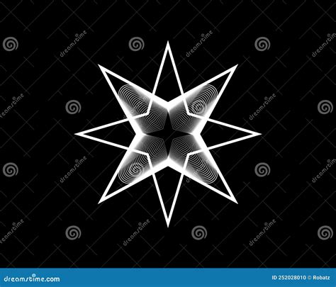 Eight Point Star Line Icon. Christmas Star Vector Illustration Isolated ...