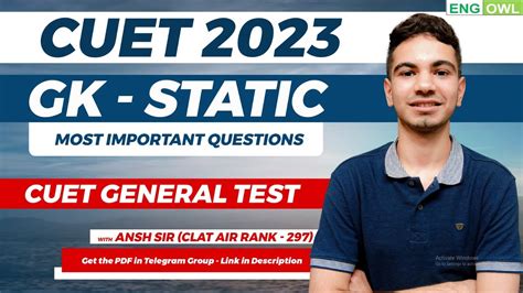 Cuet Gk Mock Test Static Gk Most Expected Questions Cuet 2023