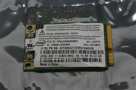 Intel Wireless Wifi Card Mini PCIe Card (WM3945ABG MOW1)