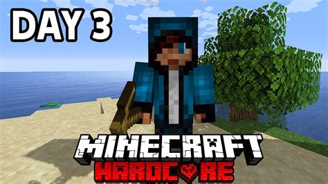 Surviving DAYS On A Deserted Island In Hardcore Minecraft Day