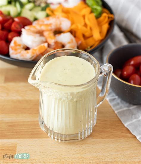 Creamy Lemon Salad Dressing Dairy Free • The Fit Cookie