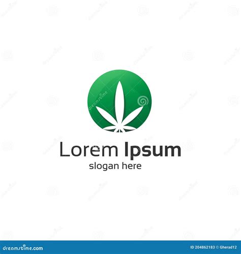 Circle Green Cannabis Logo Stock Illustration Illustration Of Leaf