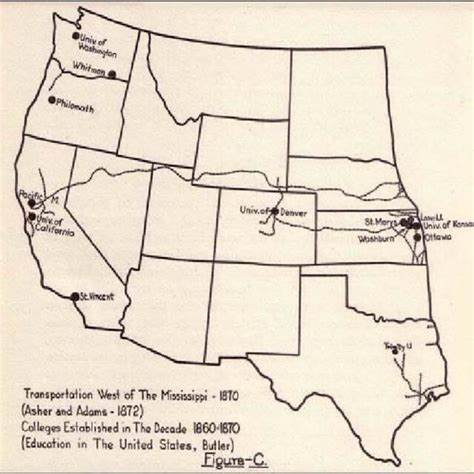Transportation West of the Mississippi -1880-1890, and Colleges Founded ...