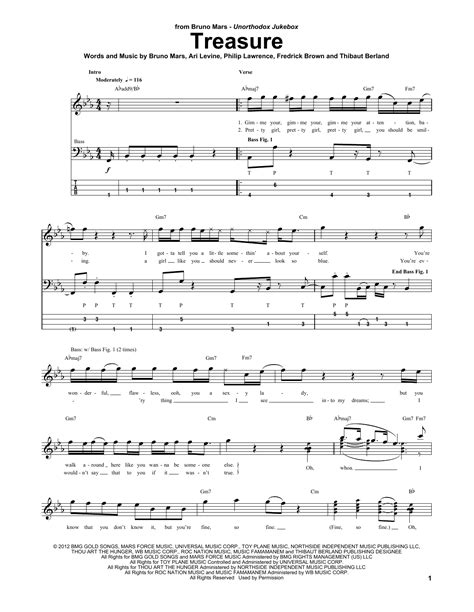 Bruno Mars Treasure ベース Borrowsuppo