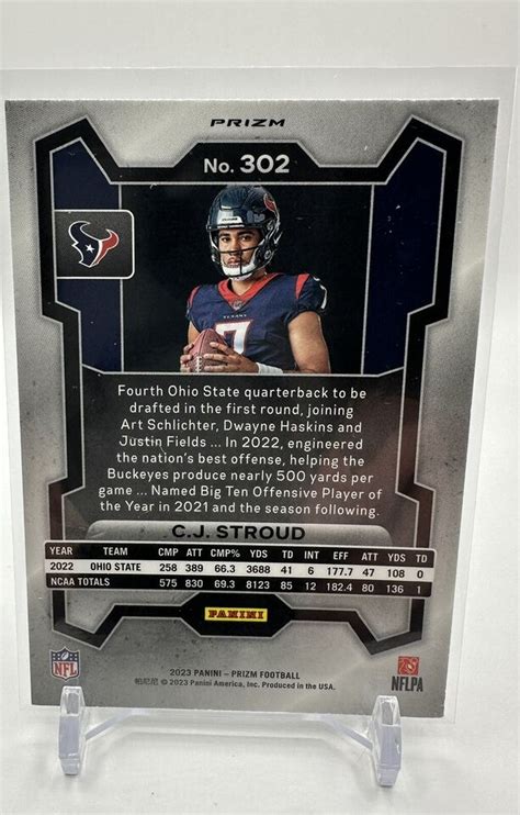 Prizm C J Stroud Silver Prizm Variation Rookie Rc Texans