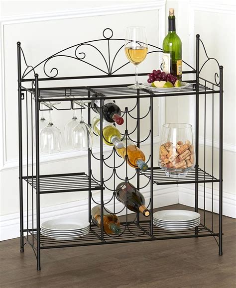 Baker's Rack with Wine Storage | Wine storage, Bakers rack, Storage spaces