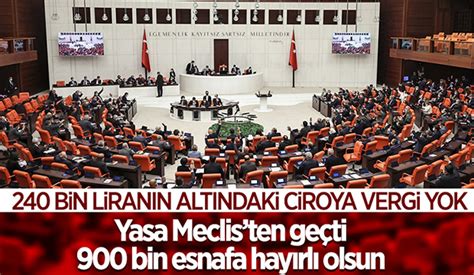 Vergi Kanunu TBMM de kabul edildi Akyazı Haber Akyazı nın Bir