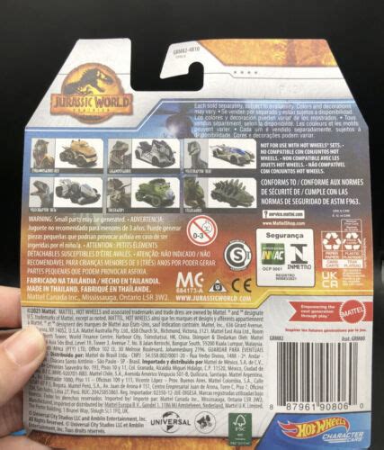 Mattel Hot Wheels Jurassic World Dominion Character Cars GIGANOTOSAURUS Contemporary